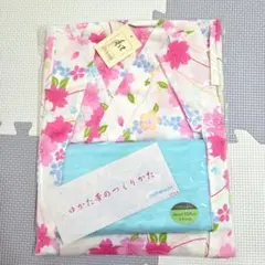 和 花柄 浴衣 身長104cm用
