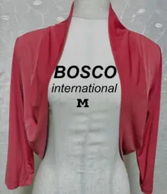 BOSCO international 五分袖ボレロ　オレンジ　M