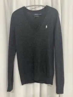 Polo Ralph Lauren／S／グレー／Vネックニット
