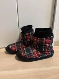ワークマン　ルームシューズ　チェック柄