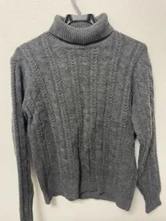 nano universeグレー タートルネック ニット