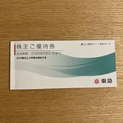 東急 株主優待券 500株以上　有効期限2026年5月31日のサムネイル