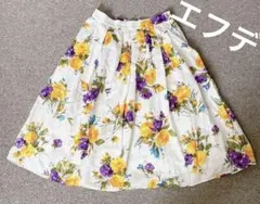 エフデ レディース 花柄 フレアスカート ひざ丈 花柄 かわいい おしゃれ