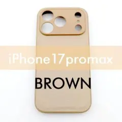 iPhone 17 promax ケース ブラウン レザー調 シンプル 茶色