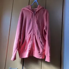 ユニクロ ジッパー付きフードパーカー ピンク