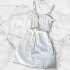 トミーヒルフィガー キャミソールワンピース レース 刺繍 ホワイト 白 フリルのサムネイル