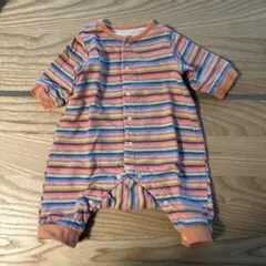 カラフルストライプロンパース サイズ60 BREEZE