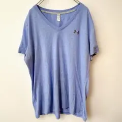 UAアンダーアーマー　スレッドボーン半袖Tシャツ【XL】杢ブルー系　速乾