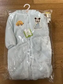未使用 水色 ミッキー おくるみ