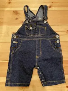 濃紺 デニム サロペット 80