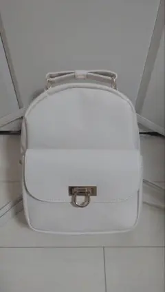 リボンミニリュック　ホワイト
