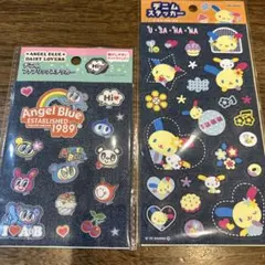 うさはな&エンジェルブルー　デニムステッカー