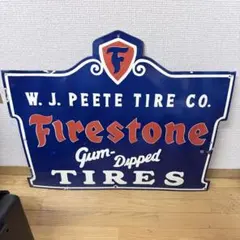 Firestone Tires ヴィンテージ看板 - メルカリ