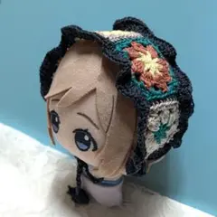 〈黒×緑×茶×ベージュ×黄〉ぬい服　ヘッドドレス　にじぬい　ちびぐるみ
