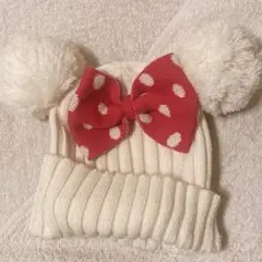 ディズニーリゾート ミニーちゃんのポンポンニット帽