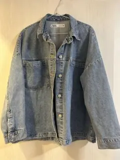 ZARA ライトブルー　オーバーサイズデニムジャケット　Gジャン