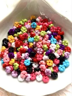 【200個】ギザギザロンデル カラフルミックス アクリル ハンドメイド素材