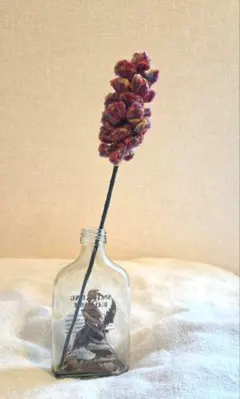 長い毛糸の花飾り│ラベンダーモチーフの一輪挿し│枯れない花