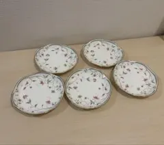 noritake　花柄 小皿 5枚セット 取り皿 ケーキ皿