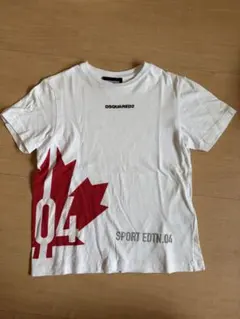 DSQUARED2 メープルリーフ プリント Tシャツ ホワイトのサムネイル