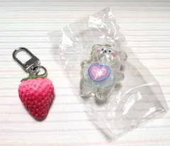 クリアくまといちごキーホルダーセット