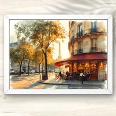 アンティーク パリの街並み 風景画 立体画 絵画 アート 美術 芸術 額縁 額装 fe1bd780bd836b96ff54a2ada6f883