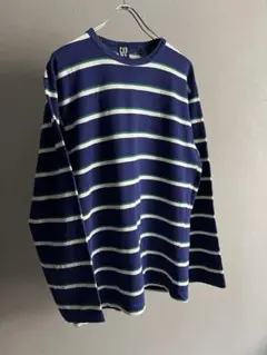 90s GAP ボーダーロンT USA製 バインダーネックのサムネイル