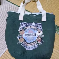 キャプテン・サンタ トートバッグ ダークグリーン