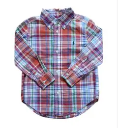 【美品】Ralph Lauren(ラルフローレン)キッズ長袖シャツ 100cm