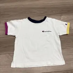 Champion 110サイズ Tシャツ ホワイト/マルチカラー