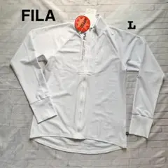 FILA ラッシュガード 水陸両用 フルジップ 速乾 UV L ホワイト