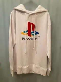 140 PlayStation ロゴ パーカー M 白