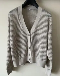 UNIQLO ユニクロ☆メッシュVネックショートカーディガン サイズM