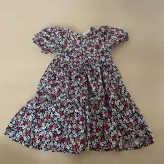 H&M フラワープリント 半袖ドレス 110cm
