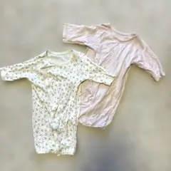 プティマイン　2wayオール長袖　2枚セット　ピンク　チェリー柄
