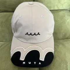MUTA 波模様 キャップ ベージュ/黒のサムネイル