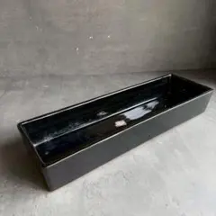 漆器 長角盆 ロング 約42cm 黒 銀星窯 トレー 和食器 業務用 0423