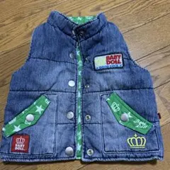 BABY DOLL ダウンベスト 80cm デニムブルー