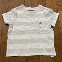 ベビーギャップ　12-18ヶ月 ベージュ ストライプ Tシャツ