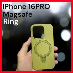 〇iPhone16pro MagSafe＋リング スタンド　ライトグリーン08