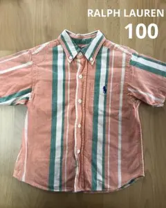 ラルフローレン RALPH LAUREN 半袖シャツ ストライプ キッズ 100