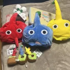 ピクミン なりきり帽子 3種セット　引っこ抜きぬいぐるみ3種