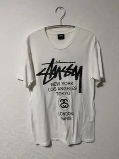 ❗️期間限定SALE❗️ステューシー WORLD TOUR TEE ホワイトM - メルカリ