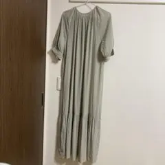 リボン付き2wayマキシワンピース 半袖　the shop tkのサムネイル