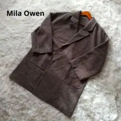 美品♡Mila Owen ブラウン チェスターコート ヘリンボーン