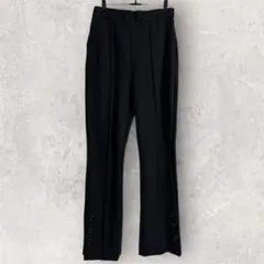 MARY QUANT ヘムデイジーボタンポンチ　パンツ　綺麗め　ブラック　M
