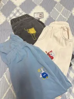 刺繍入りハーフパンツ 3点セット 120cm110cm