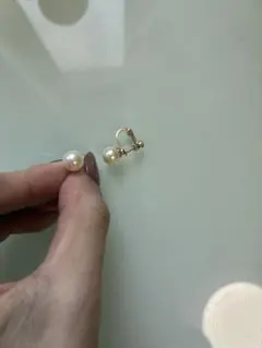 ゴールドメッキ パール イヤリング