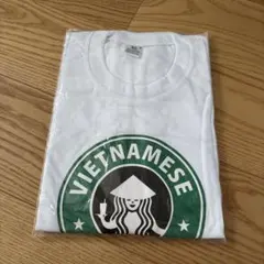 ベトナム コーヒー プリントTシャツ ホワイト XL