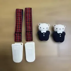 familiar ブランケットクリップ　赤チェックのサムネイル